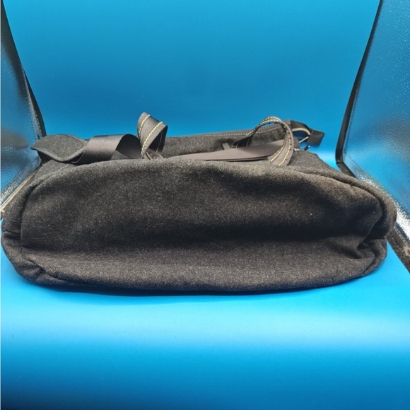 Lululemon Wool Tote Grey Charcoal Green Big Gym Yoga Laptop Shoulder Bag - Picture 9 of 9